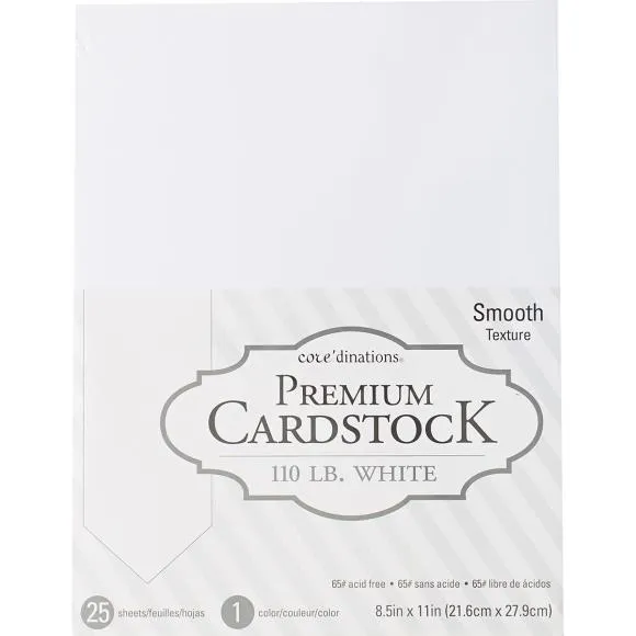 110 lb White Premium Cardstock 377690