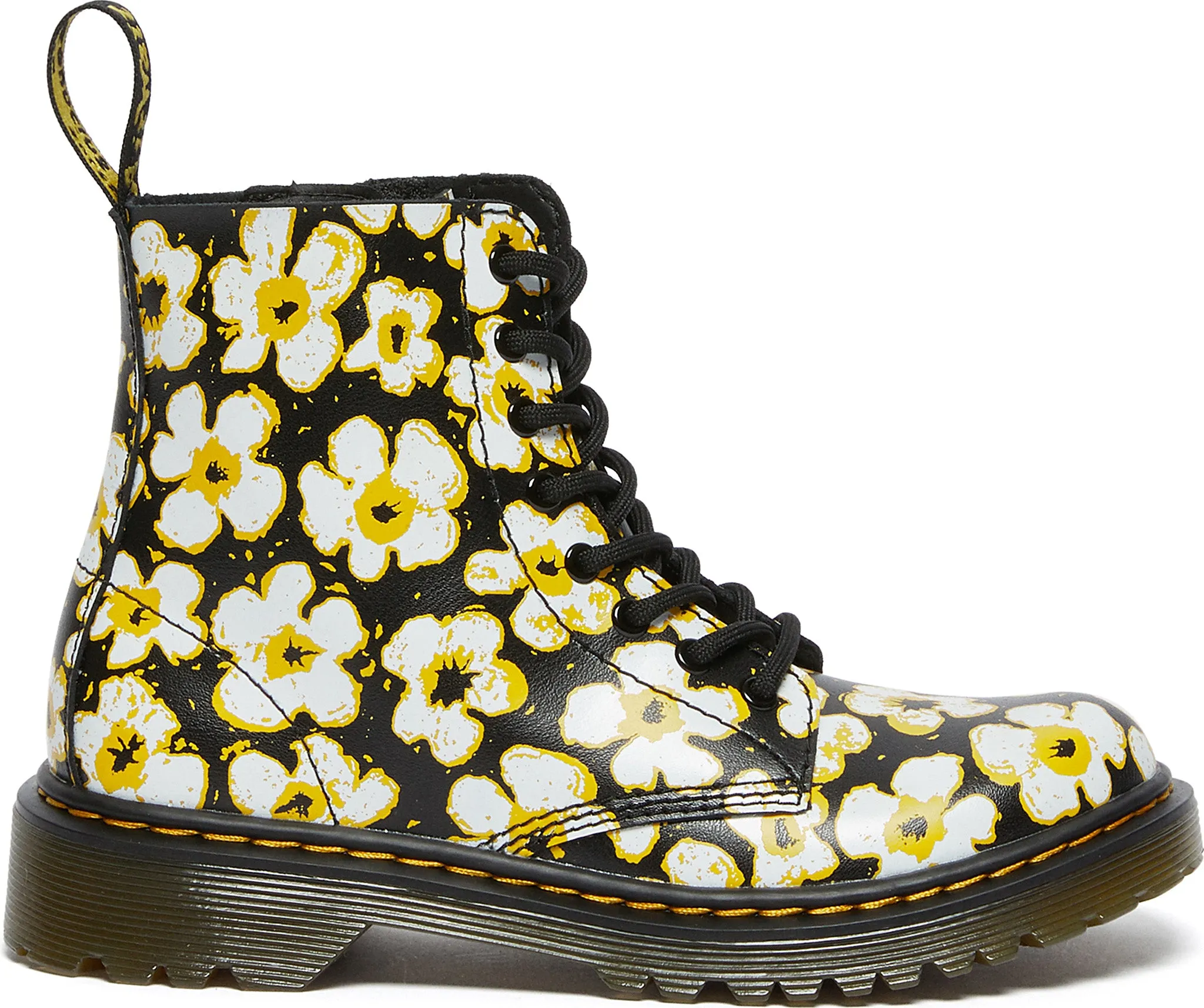 1460 Pascal Pansy Fayre Floral Leather Boots - Kids|-|Bottes en cuir à fleurs 1460 Pascal Pansy Fayre - Enfant