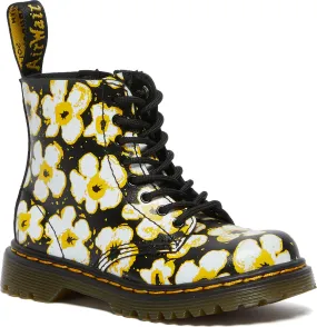 1460 Pascal Pansy Fayre Floral Leather Boots - Toddlers|-|Bottes en cuir à fleurs 1460 Pascal Pansy Fayre - Tout-petit