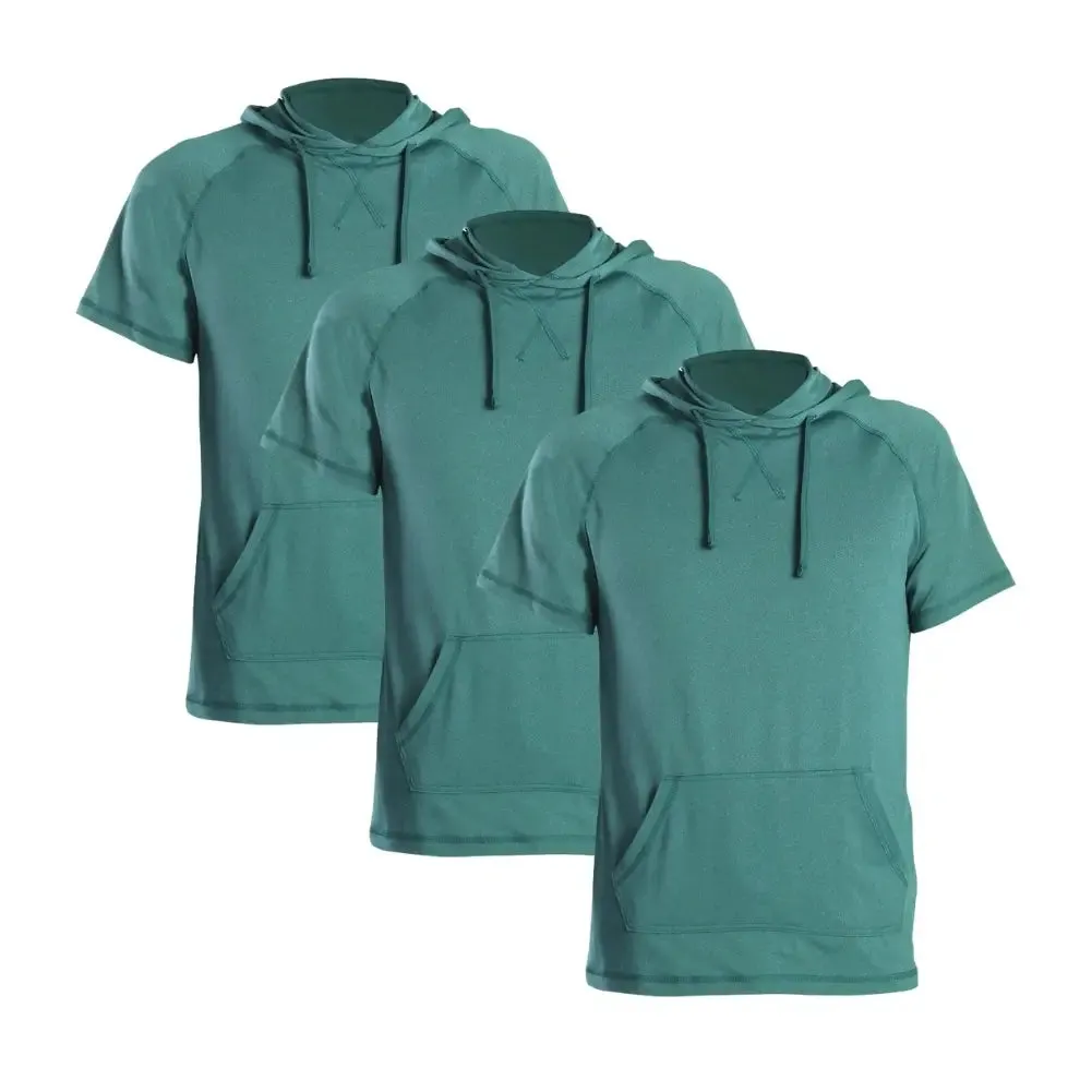 3 Pack Men’s Performance Short Sleeve Hoodie