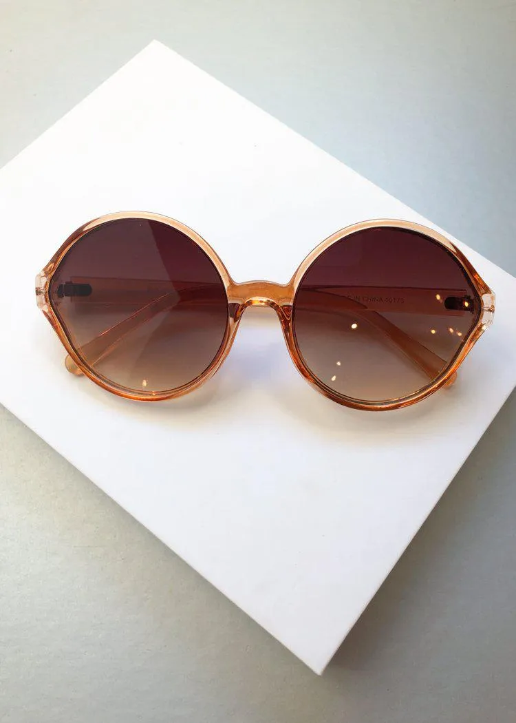 A.J. MORGAN Last Dance Round Champagne Sunnies