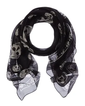 Alexander Mcqueen Skull Silk Scarf