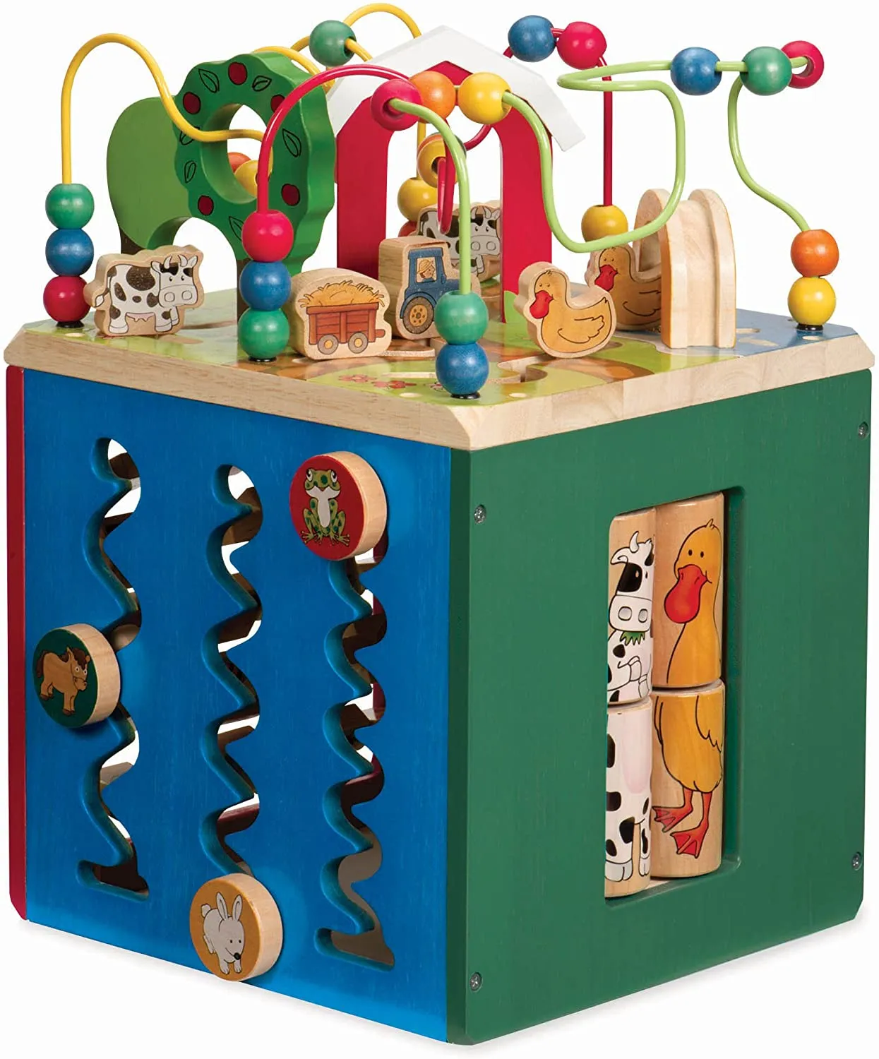 Battat 23 - Wooden Farm Activity Cube