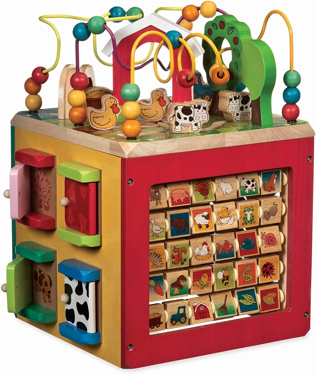 Battat 23 - Wooden Farm Activity Cube