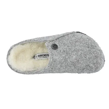 BIRKENSTOCK ZERMATT SHEARLING LIGHT GREY WOOL - KIDS