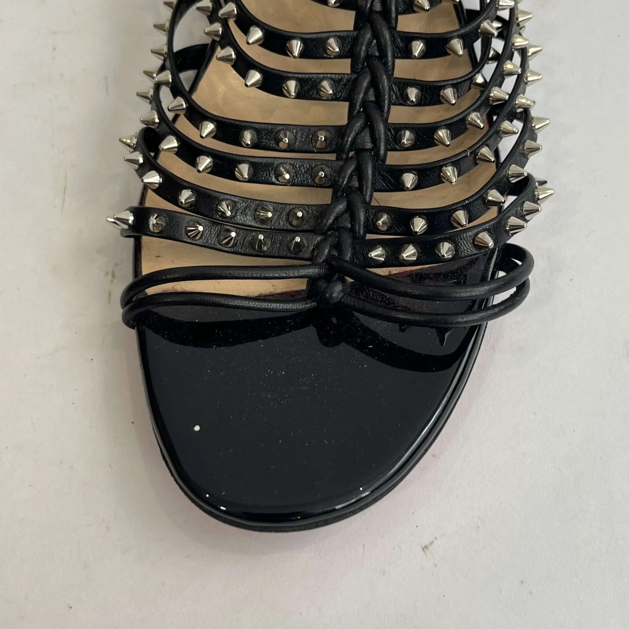 Christian Louboutin £975 Millaclou Studded Gladiator Sandals 38