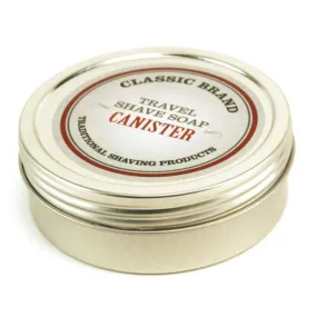 Classic Brand Travel Shave Soap Canister with Soap