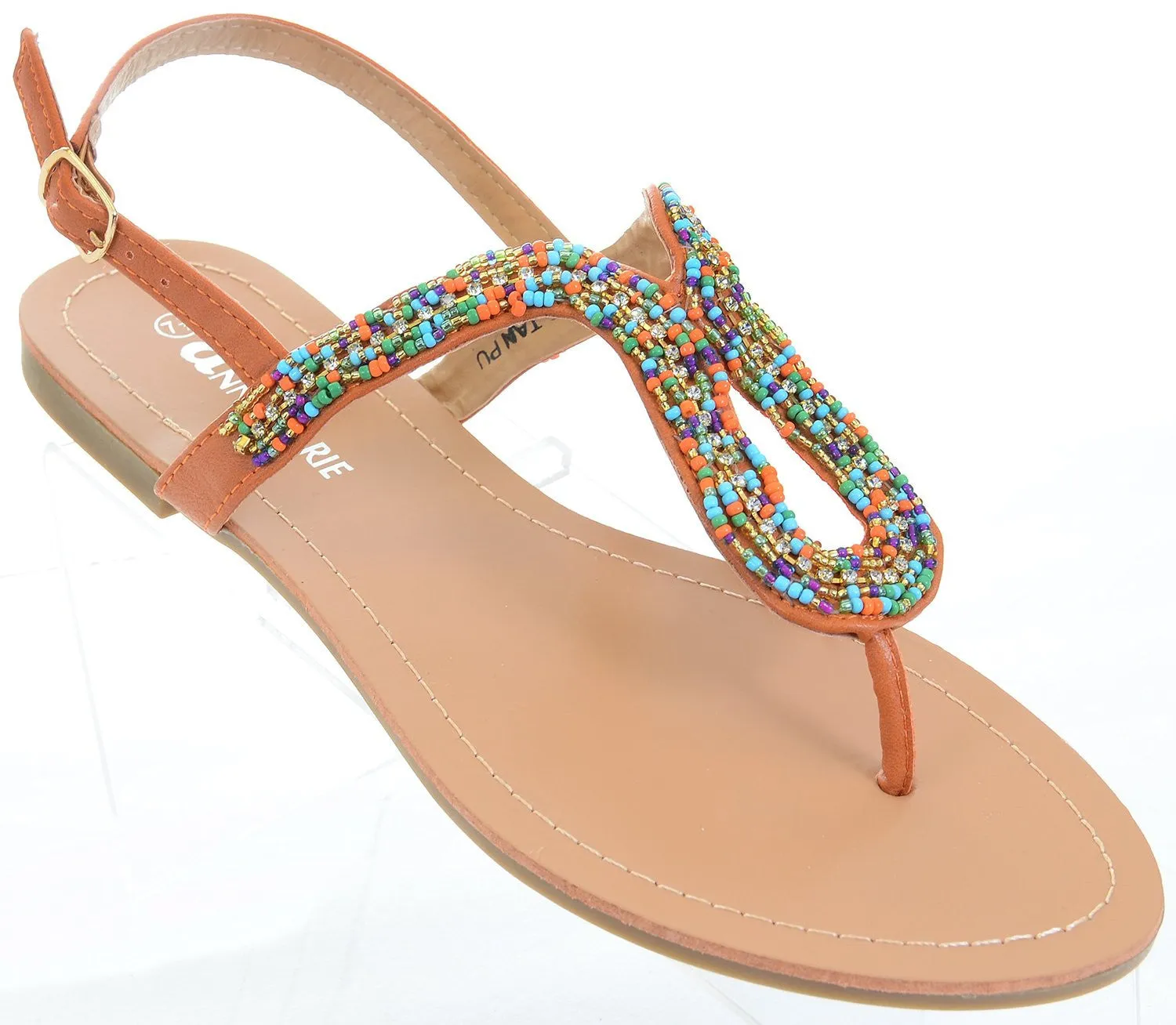 Colorful Boho Summer Thong Slip On Flip-flop Flat Sandals