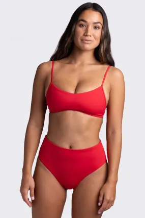 Elzie Bikini Bottom - Cherry