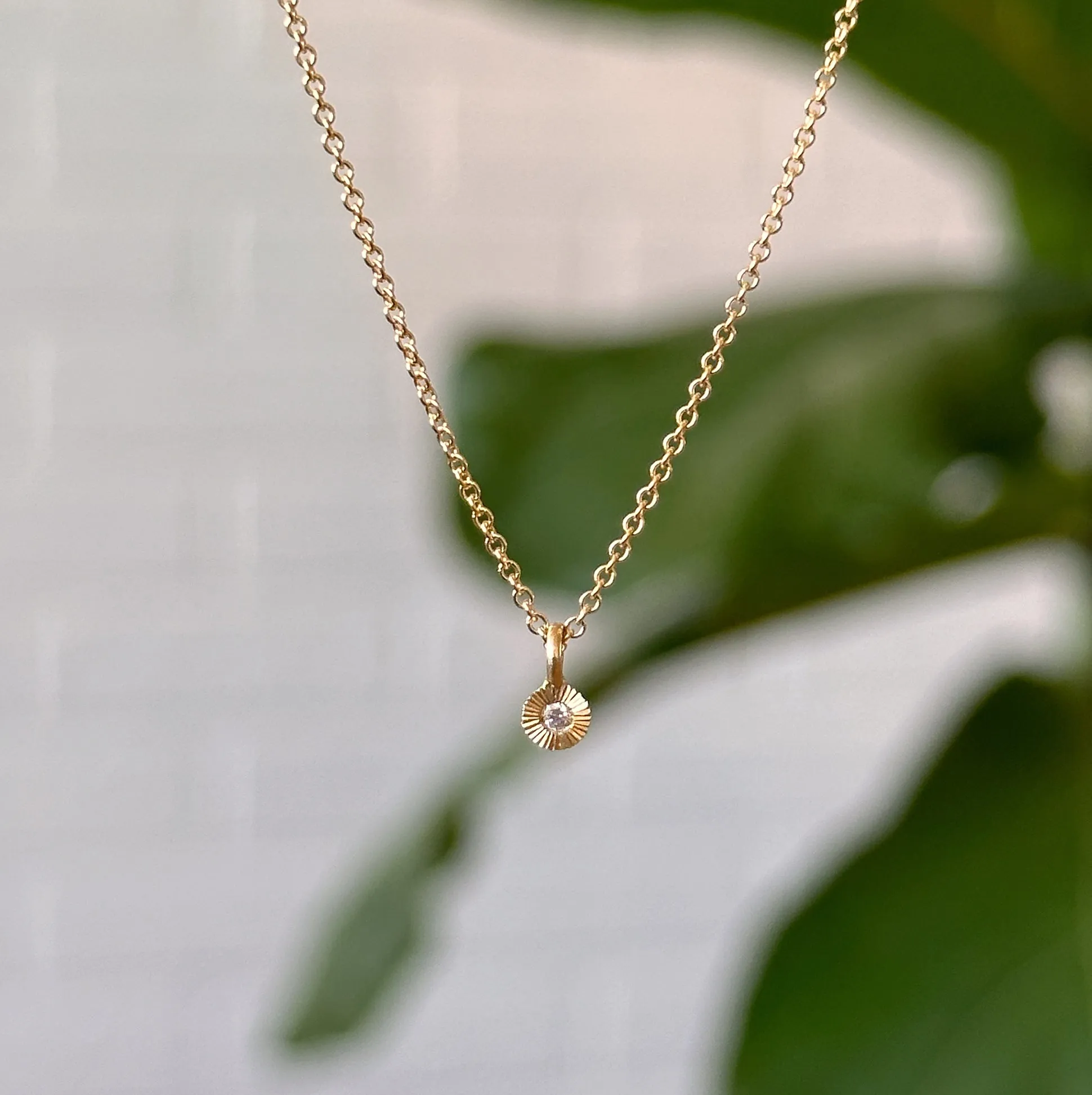 Gold and Diamond Rise Necklace