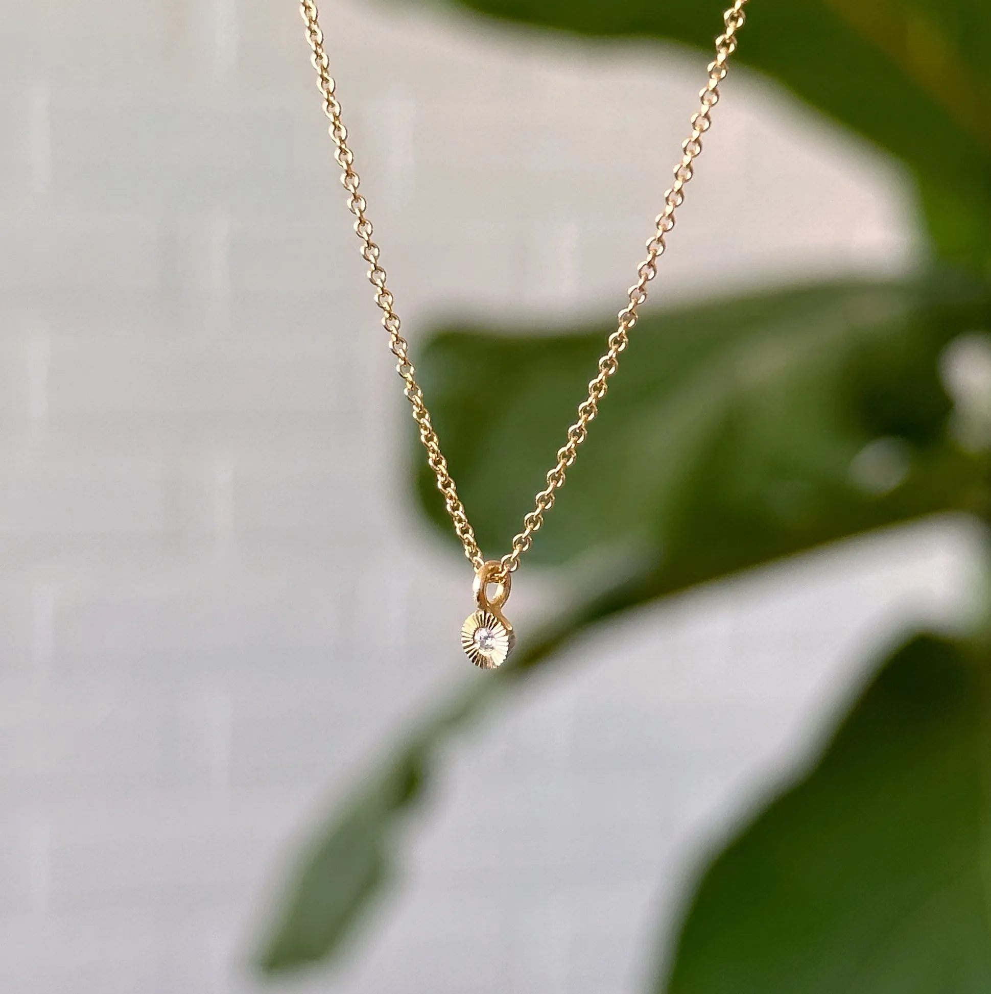 Gold and Diamond Rise Necklace