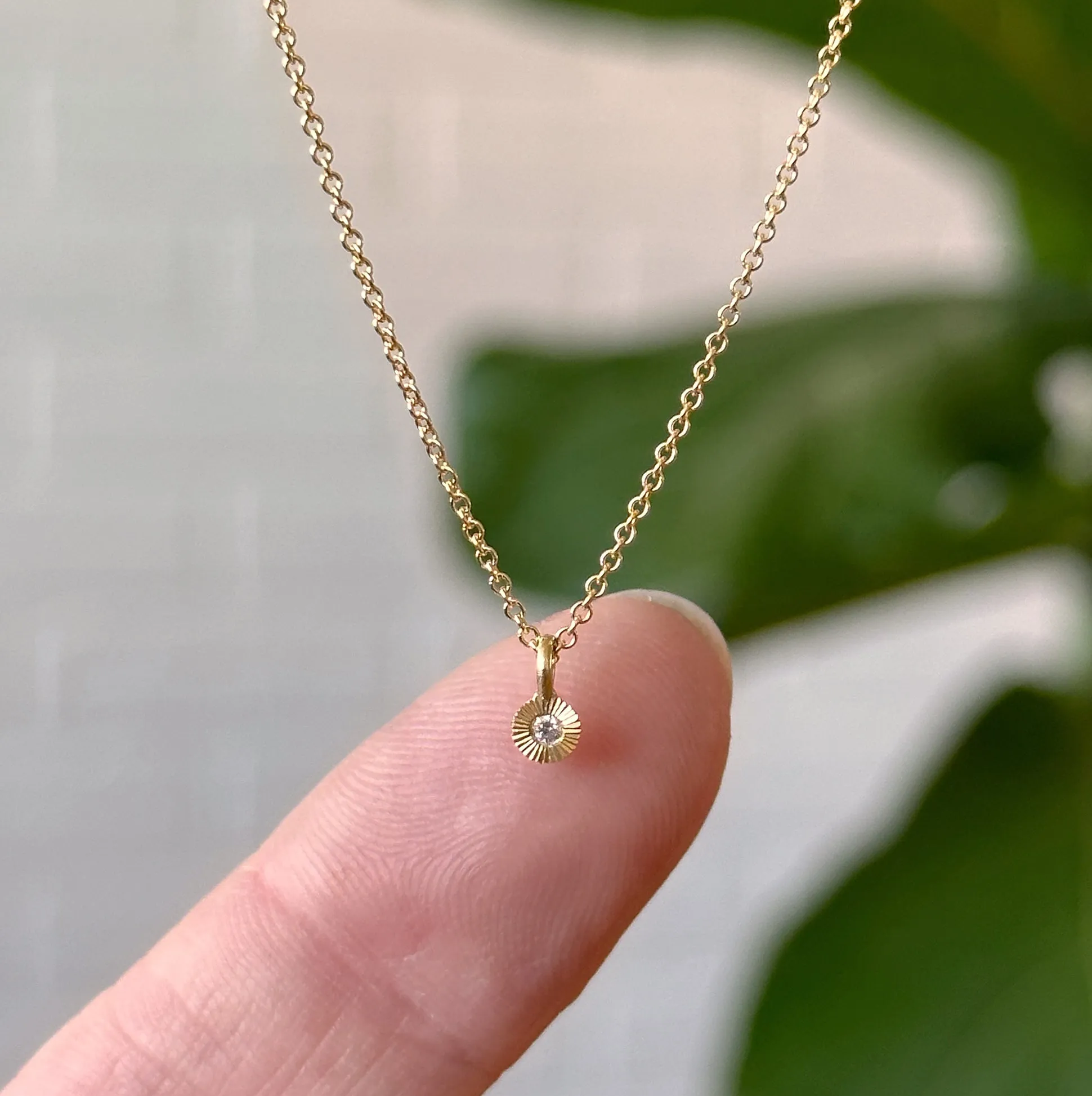 Gold and Diamond Rise Necklace