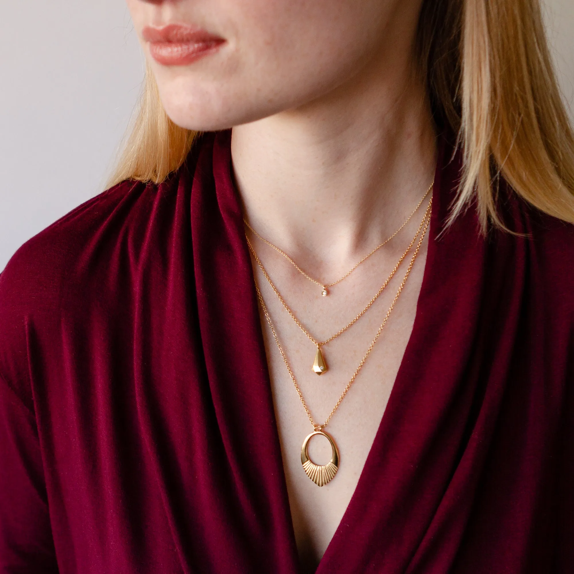 Gold and Diamond Rise Necklace