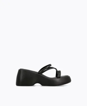 Groundbreaker Platform Heel Sandals - Black