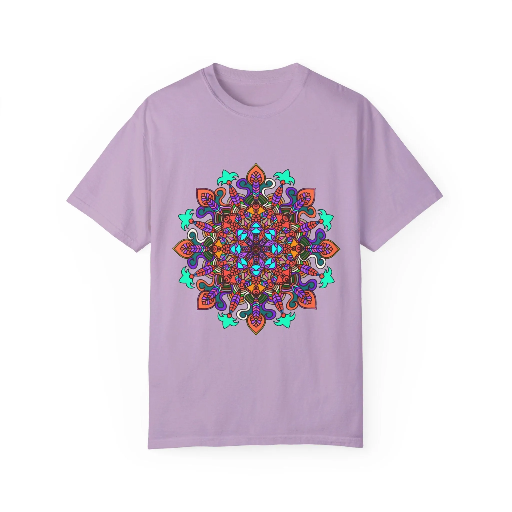 Handmade Mandala Design T-Shirt - 100% Cotton