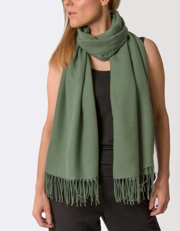 Khaki Green Pashmina