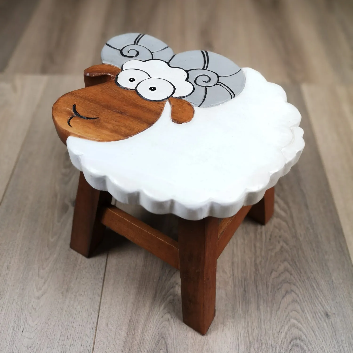 Kids Wooden LION Table   2 animal stools complete set -hand carved Timber Children Furniture.