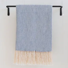 Mariner Blue Handwoven Cotton Throw