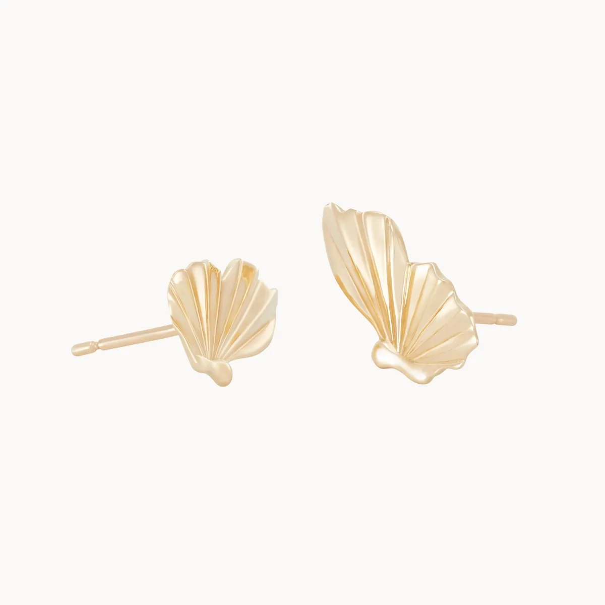 metamorphosis butterfly wing earring - 14k yellow gold