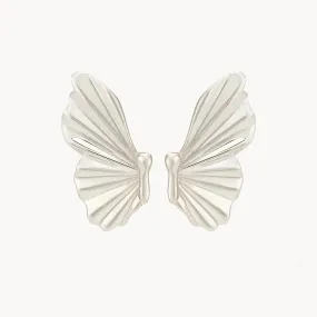 metamorphosis butterfly wing earring - sterling silver