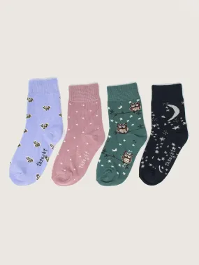 Pretty Night Sky Baby 4 Socks Gift Box - Multi