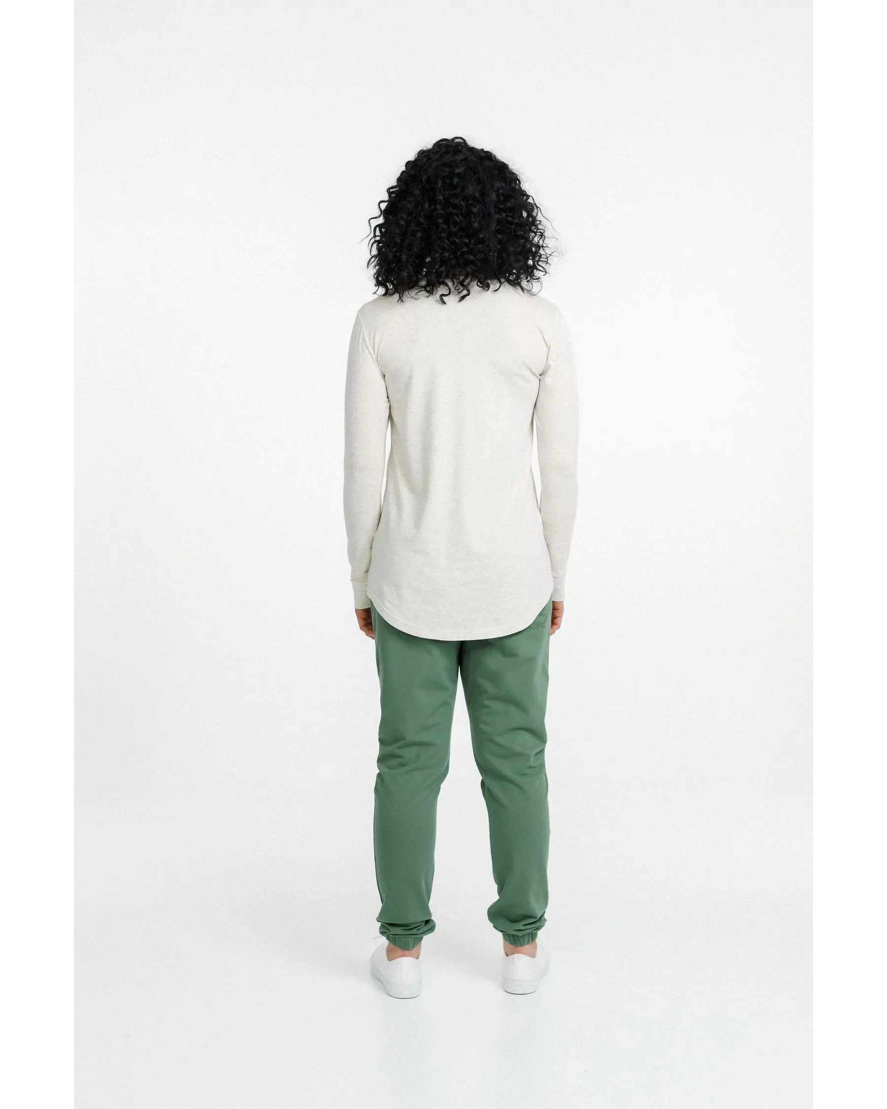 Rose Road Harper Long Sleeve - Sandstone Marle with Mirror Print on Sleeve