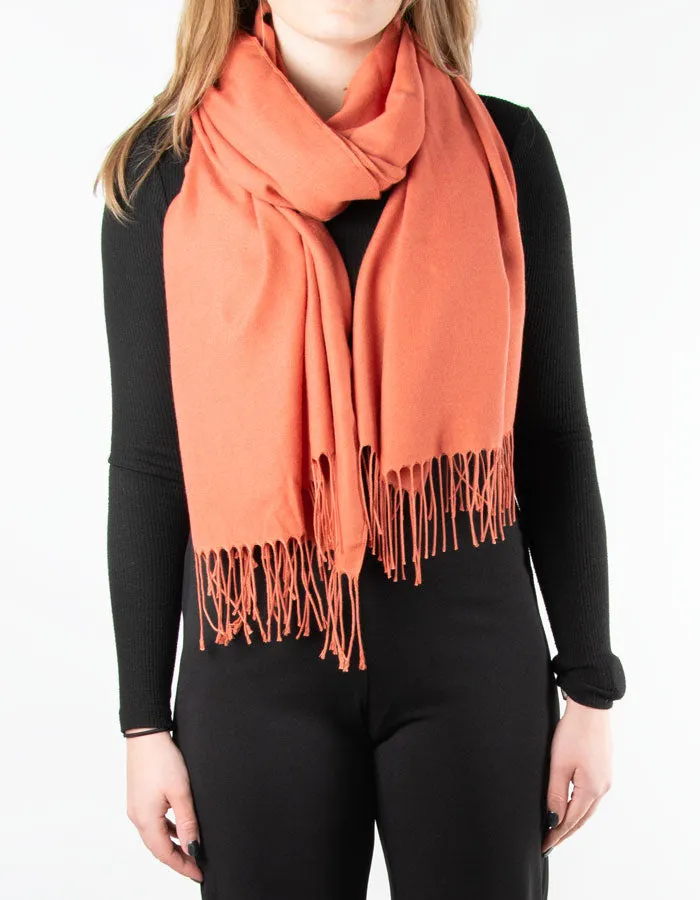 Rust Orange Pashmina Shawl Wrap Scarf