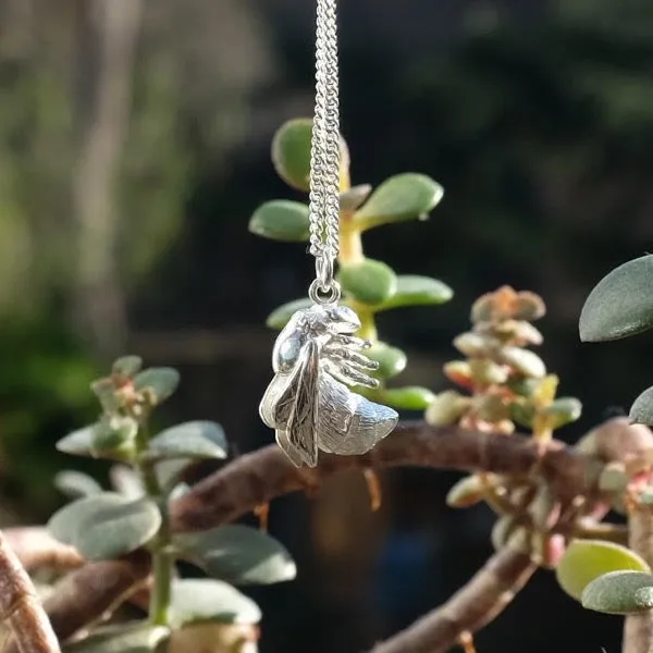 Silver Bumble Bee Necklace by Joy Everley