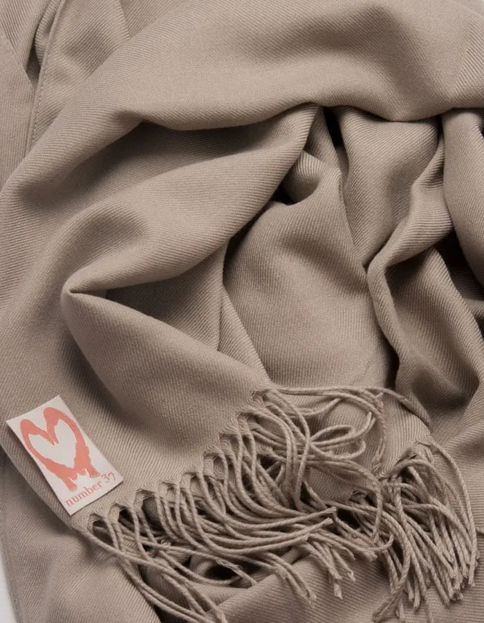 Taupe Wedding Pashmina