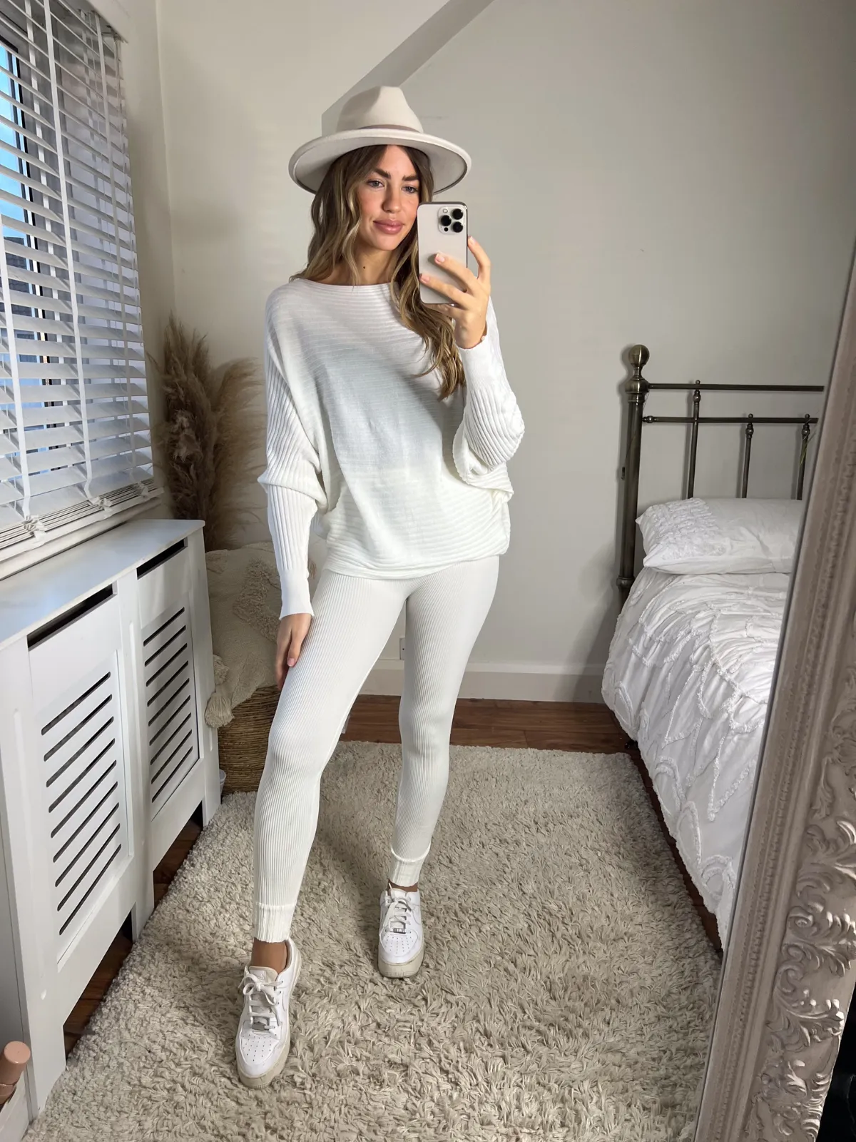 Tessa Batwing Ribbed Knit Jumper / Ivory