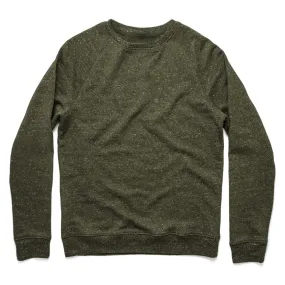 The Crewneck in French Terry Heather Olive