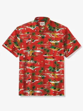 Tropical Christmas Cheer Cotton Shirt