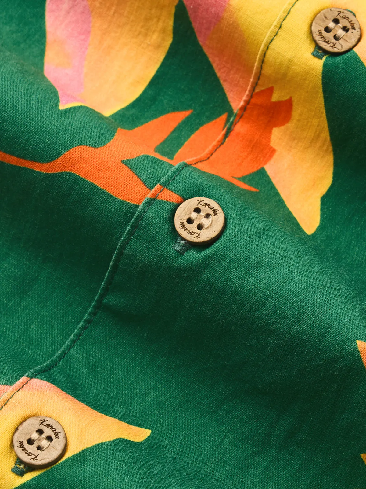 Tropical Floral & Bee Cotton Camp Shirt