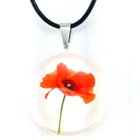 White Poppy Pendant