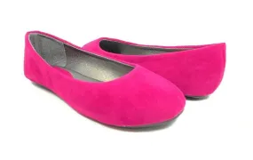 Women's Ositos Slip On Suedette Round Toe Flat Shoes 1001-11W Fuchsia